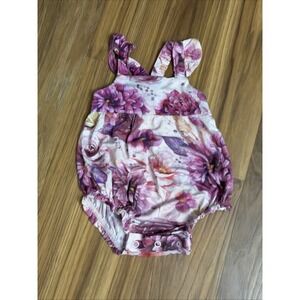 Posh Peanut Baby Girls 3-6 Months Romper Tank Outfit Floral